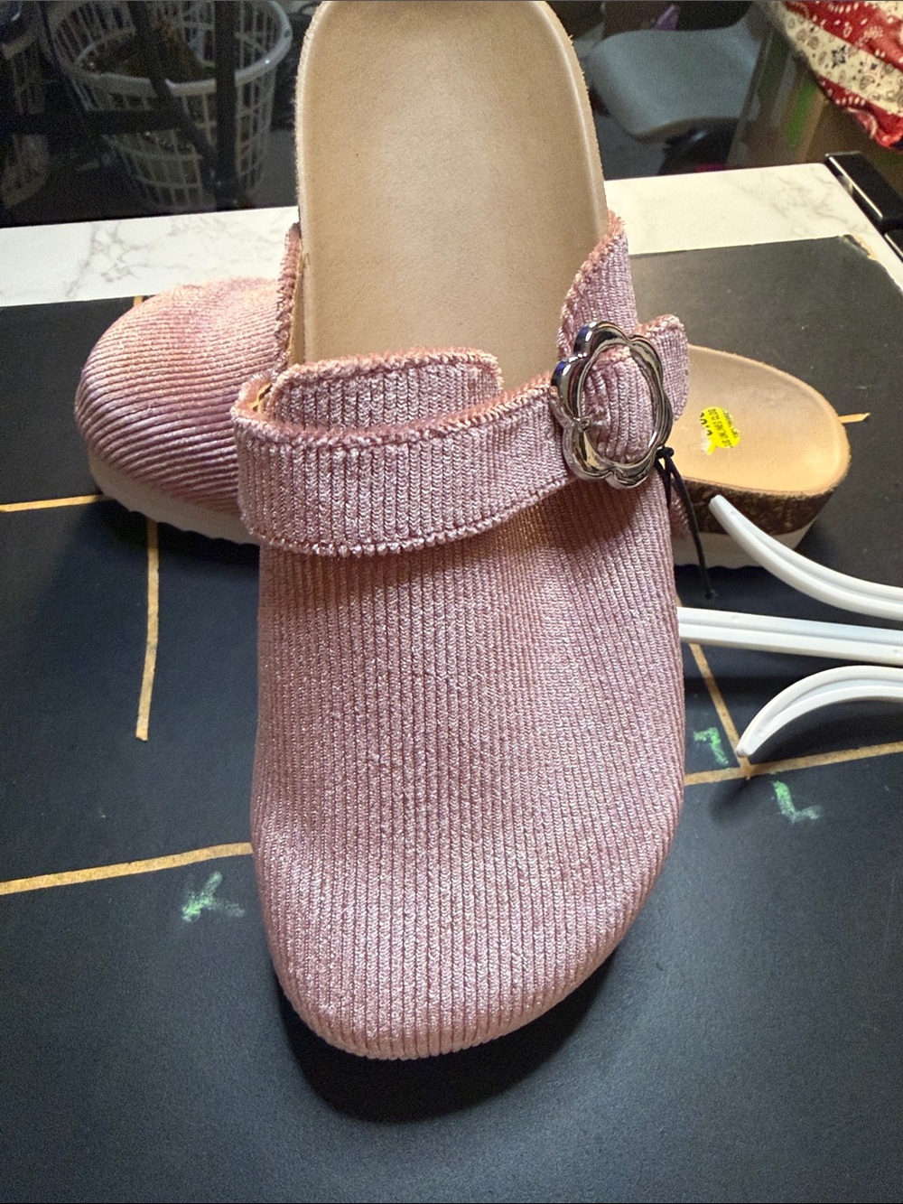 Justice Pink Girls' Slip-On Clog with Decorative Buckle
